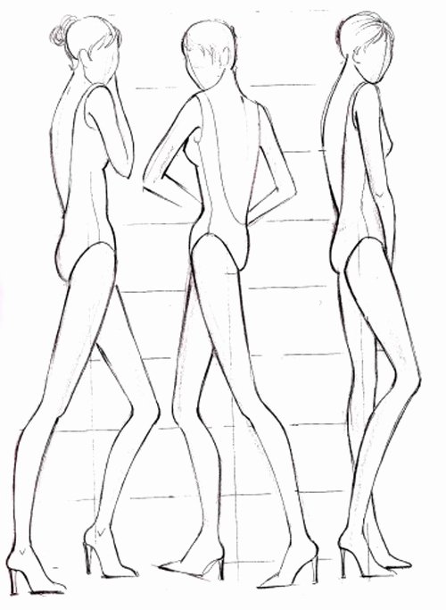 Model Sketch Template Inspirational Fashion Model Outline Coloring Pages