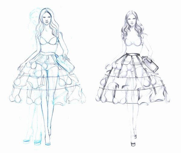 Model Sketch Template Lovely Fashion Designs Sketches Models 2014 2015