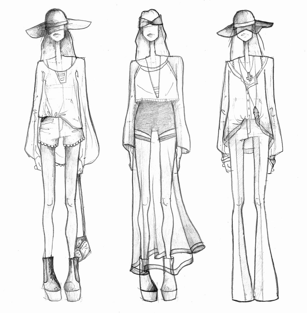 Model Sketch Template New Fashion Illustration