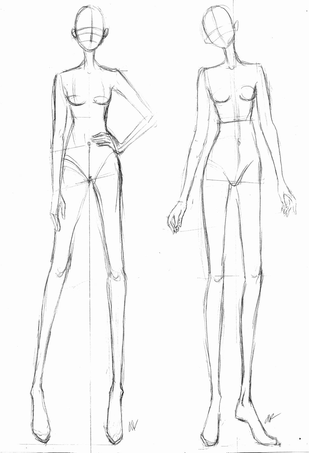 Model Sketches Template Beautiful Free Fashion Croquis 04 by Azute On Deviantart