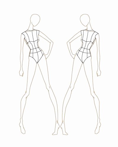 Model Sketches Template Inspirational Fashion Sketch Templates