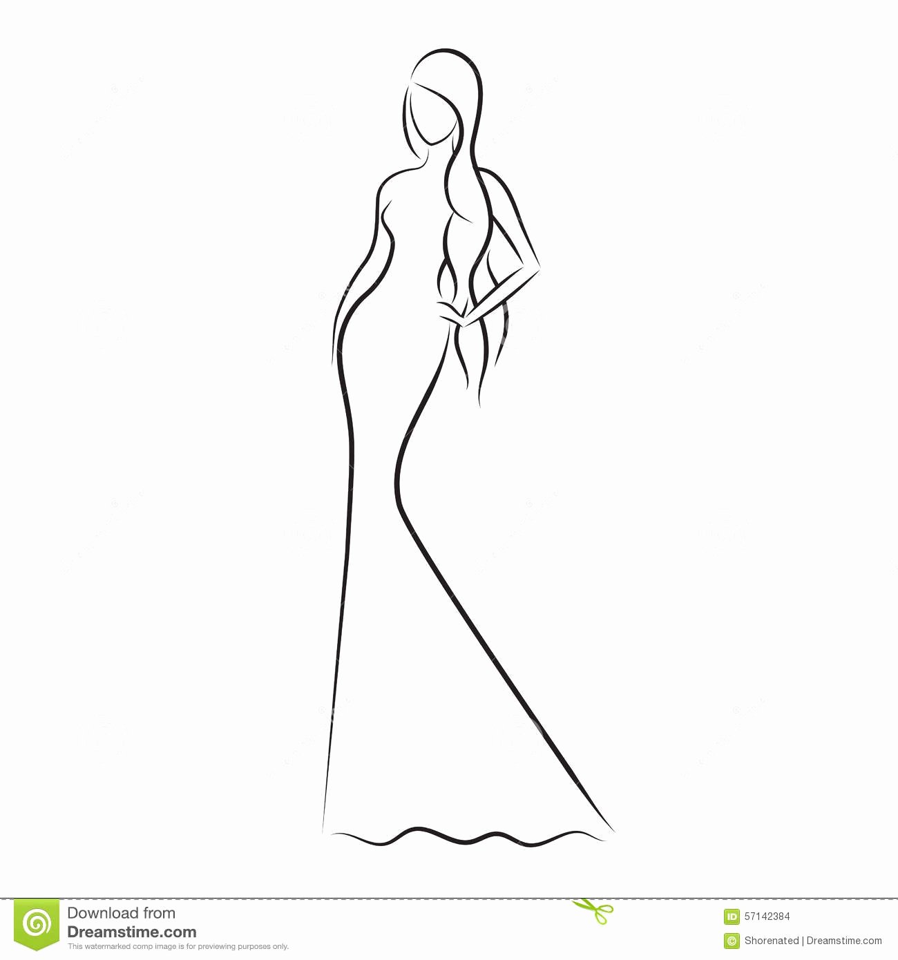 Model Sketches Template New Fashion Model Sketch Stock Vector Illustration Of