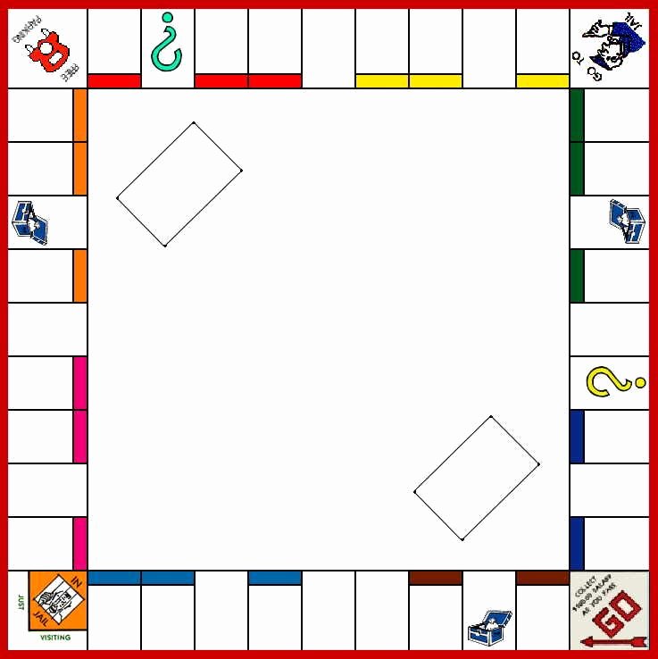 Monopoly Board Layout Fresh Board Game Template Monopoly Board Game