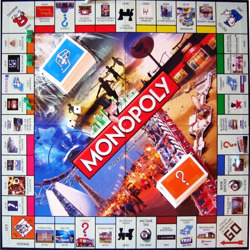 Monopoly Board Layout Unique Blackpool Monopoly