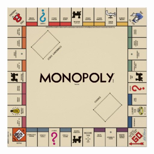 Monopoly Board Printable Fresh Vintage Monopoly Game Board Print