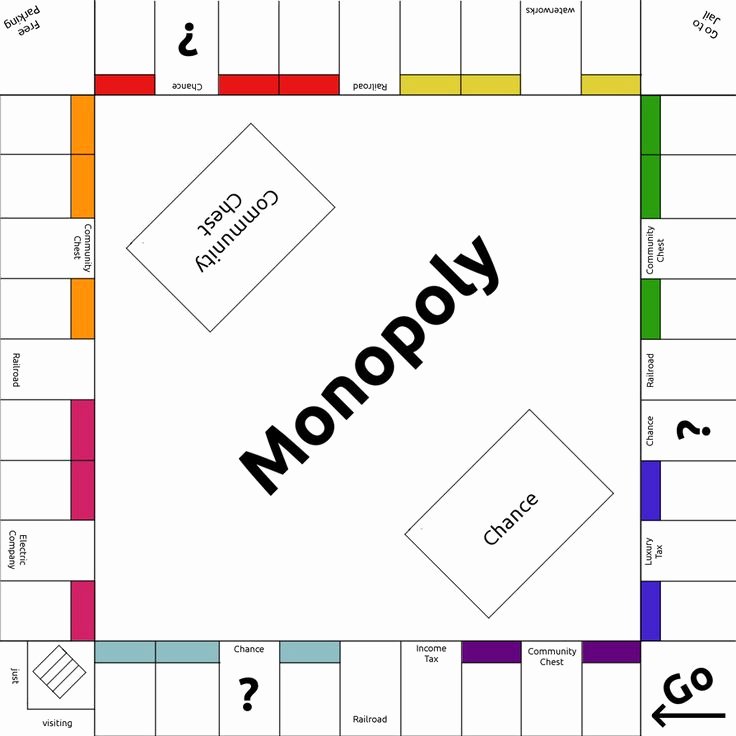 Monopoly Board Template Best Of 8 Best Monopoly Templates Images On Pinterest