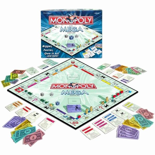 Monopoly Game Board Layout Awesome Monopoly Mega Hasbro