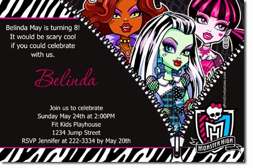 Monster High Invitations Templates Awesome 40th Birthday Ideas Birthday Invitation Templates Monster