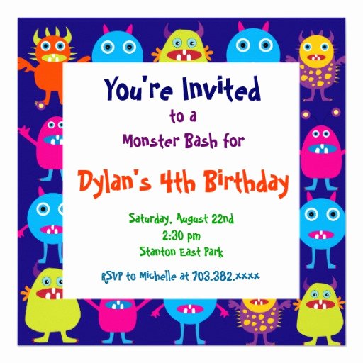 Monster High Invitations Templates Awesome Cute Monster Birthday Party Invitation Templates 5 25