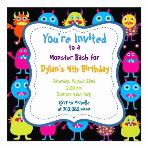 Monster High Invitations Templates Beautiful Cute Monster Birthday Party Invitation Templates 5 25