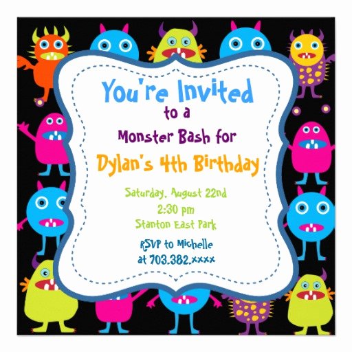 Monster High Invitations Templates Beautiful Cute Monster Birthday Party Invitation Templates 5 25