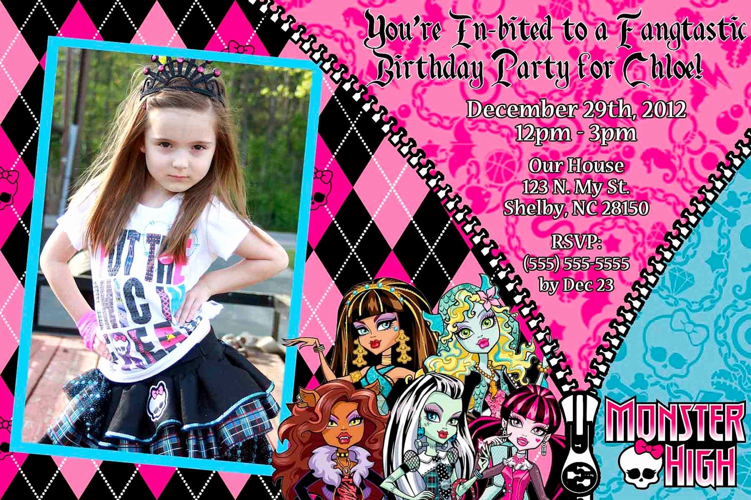 Monster High Invitations Templates Beautiful Unavailable Listing On Etsy