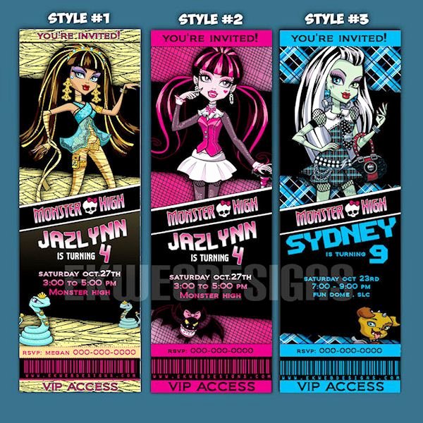 Monster High Invitations Templates Fresh Best 25 Monster High Invitations Ideas On Pinterest