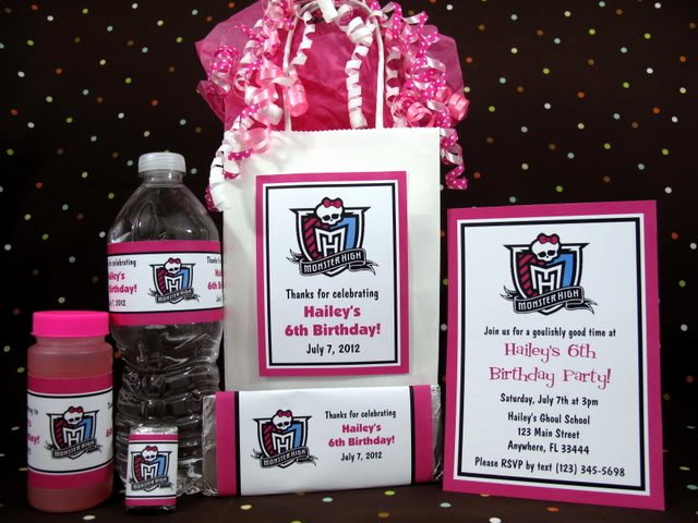 Monster High Invitations Templates Fresh Monster High Birthday Logo Pdf Cd W Invitations Favors