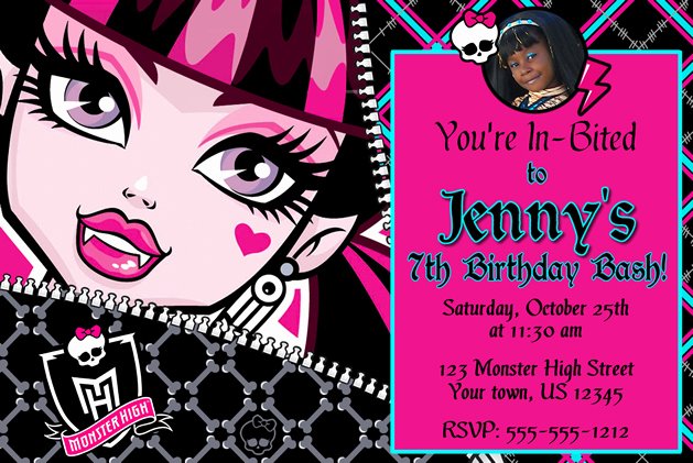 Monster High Invitations Templates Inspirational Monster High Birthday Invitations Ideas – Bagvania Free