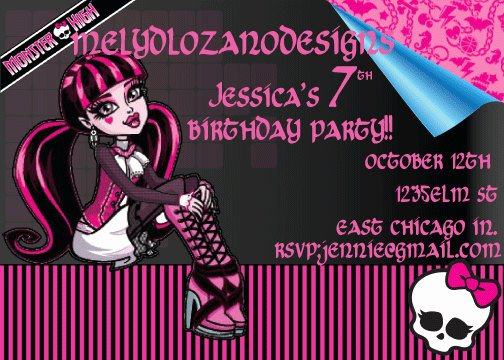 Monster High Invitations Templates Inspirational Monster High Birthday Invitations Ideas – Free Printable