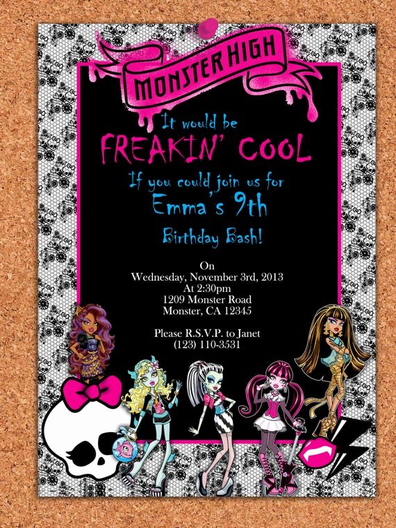 Monster High Invitations Templates New 40th Birthday Ideas Birthday Invitation Templates Monster