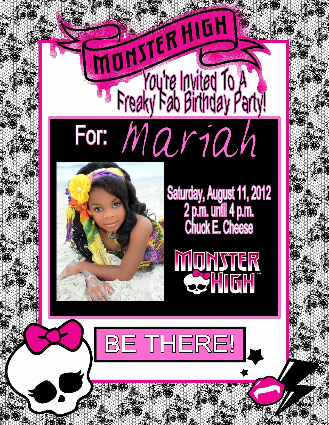 Monster High Invitations Templates New Monster High Personalized Birthday Invitations $1