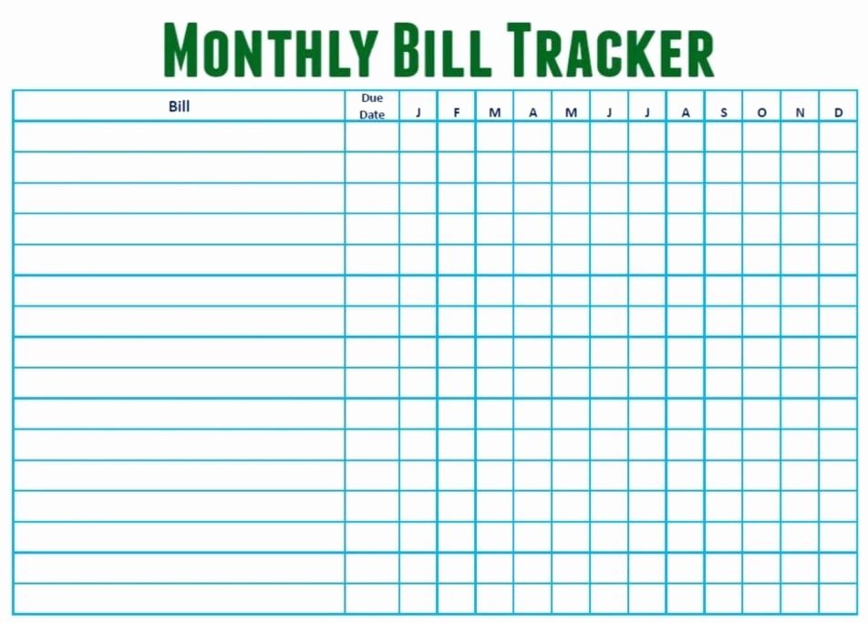 Monthly Bill Tracker Excel Beautiful 6 Monthly Bill Trackers Word Excel Templates