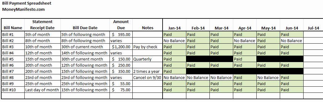 Monthly Bill Tracker Excel Best Of Free Bill Payment Tracker Six Other Ways to Avoid Late
