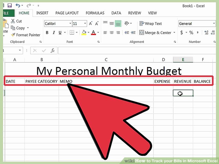 Monthly Bill Tracker Excel Lovely How to Track Your Bills In Microsoft Excel 13 Steps