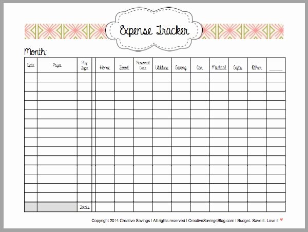Monthly Bill Tracker Excel Luxury This Free Printable Expense Tracker Keeps Tabs On All Your