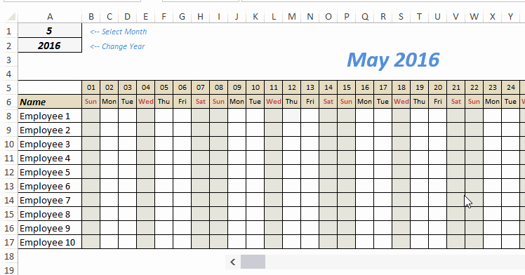 Monthly Bill Tracker Excel Unique Monthly Rota Template