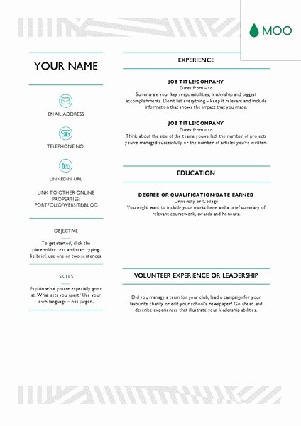 Moo Resume Templates Beautiful Free Resume Templates Moo