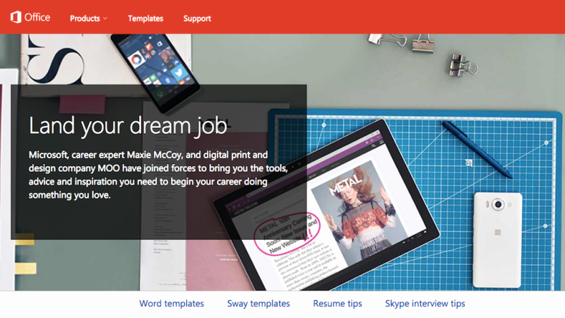 Moo Resume Templates Beautiful Microsoft Dream Job Helps You Design Resumes and