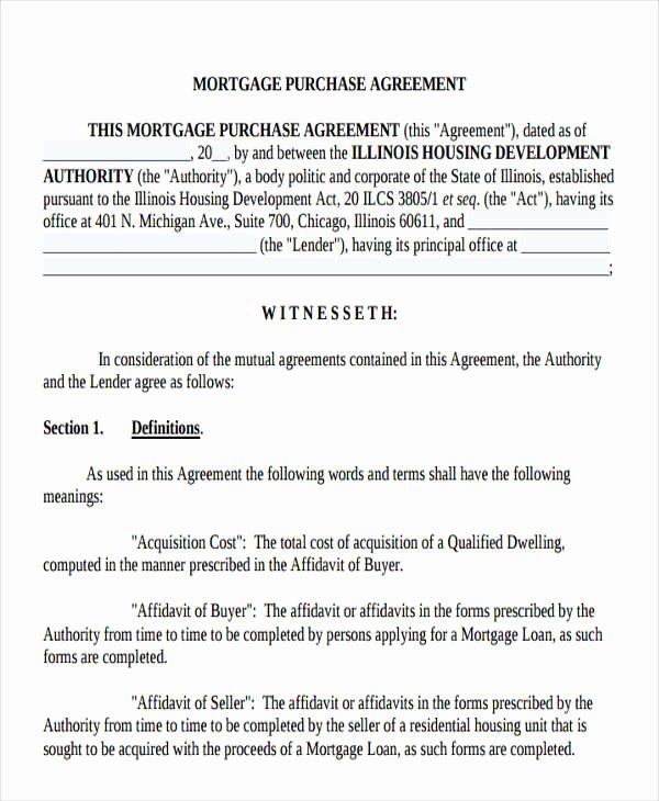 Mortgage Buyout Agreement Elegant 20 Loan Agreement formats