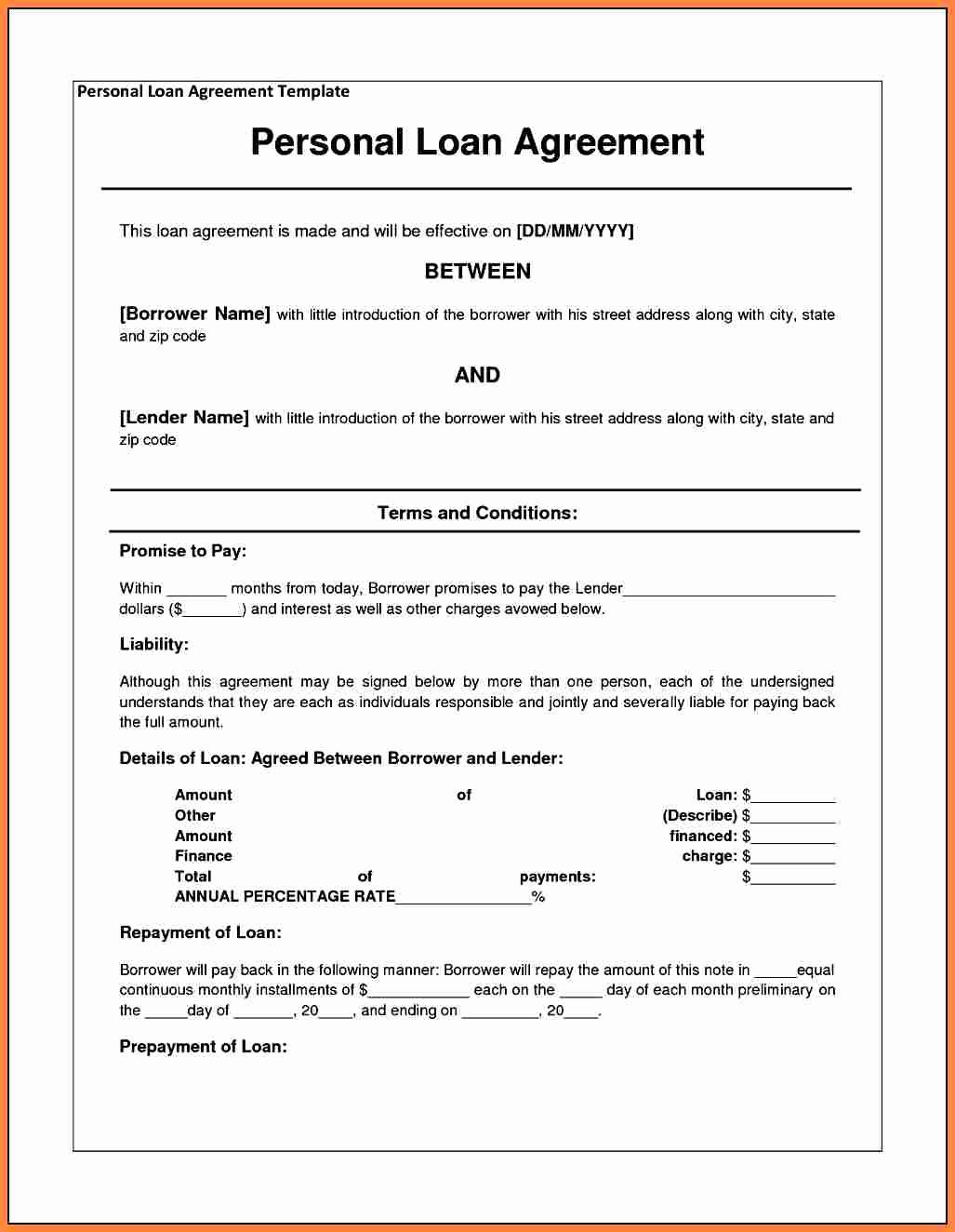 Mortgage Buyout Agreement New 5 Example Of A Loan Agreement Between Friends