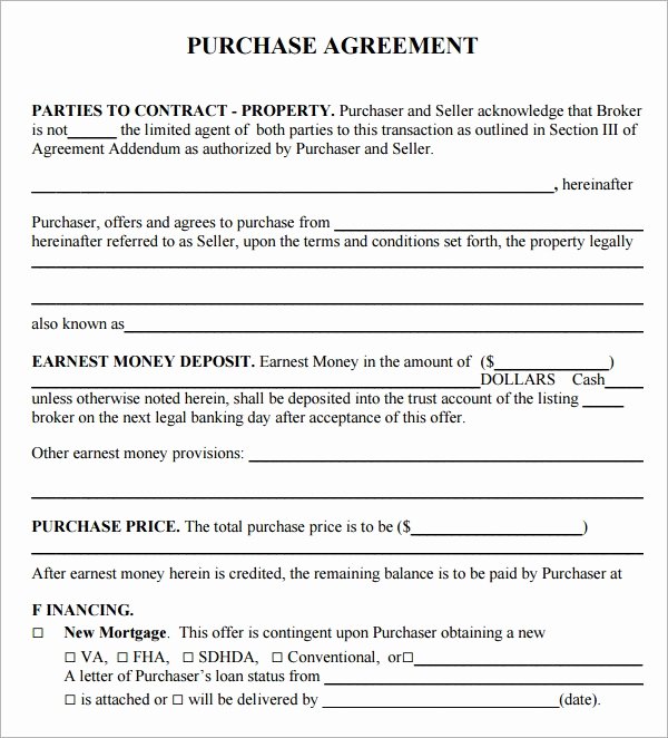 Mortgage Buyout Agreement Unique Purchase Agreement 15 Download Free Documents In Pdf Word