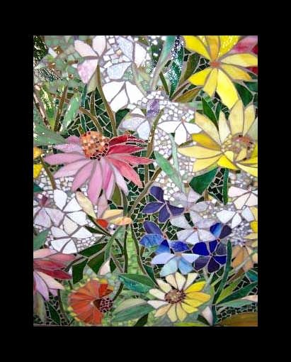 Mosaic Flower Designs Elegant Mosaic Flowers On Pinterest