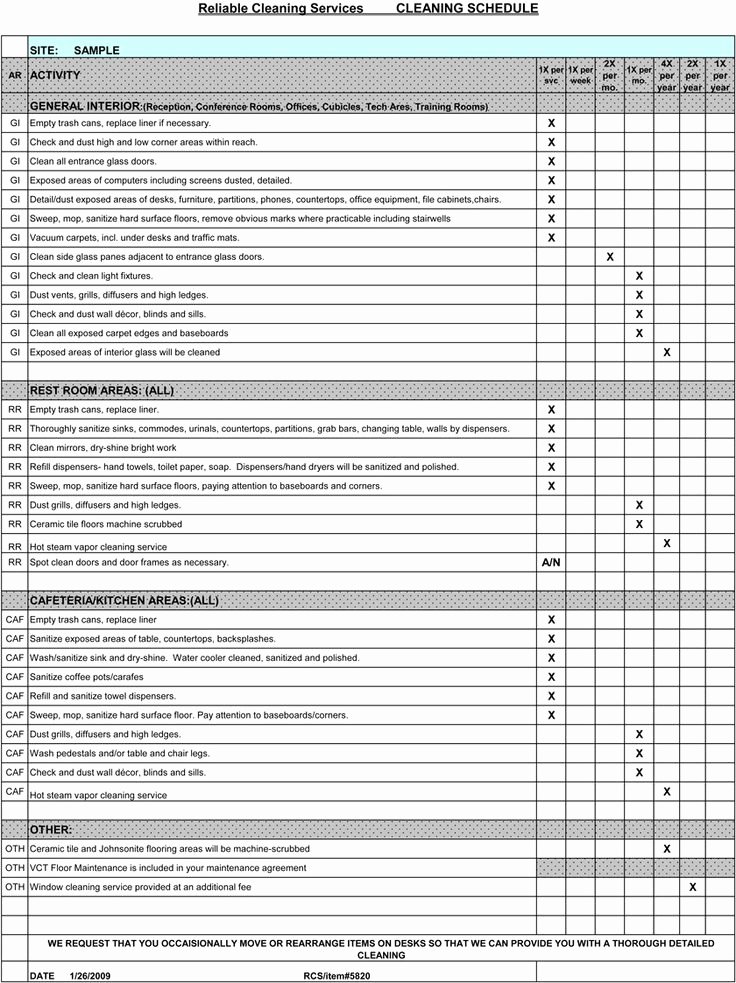 Motel 6 Receipt Template Best Of Free Cleaning Schedule forms