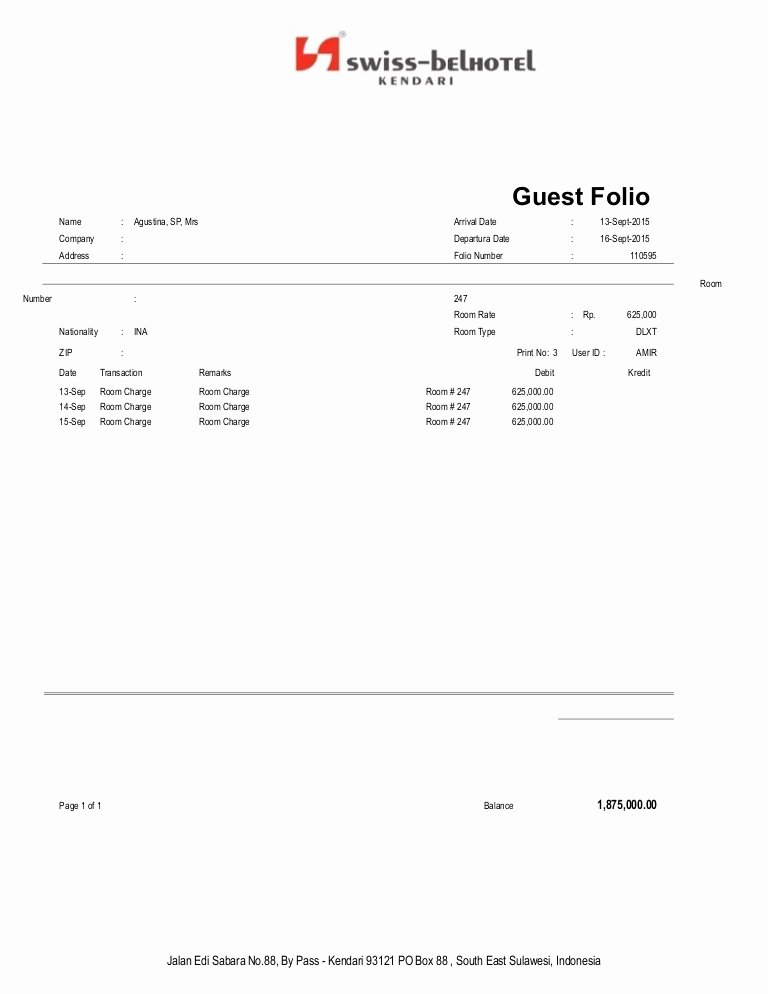 Motel 6 Receipt Template Fresh Agus Tl Na