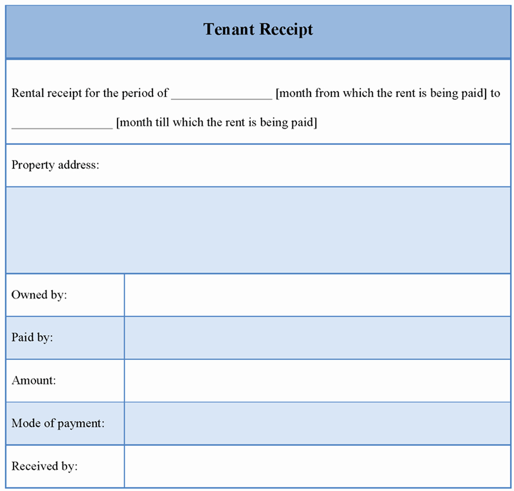 Motel 6 Receipt Template Lovely Receipt Template for Tenant Example Of Tenant Receipt