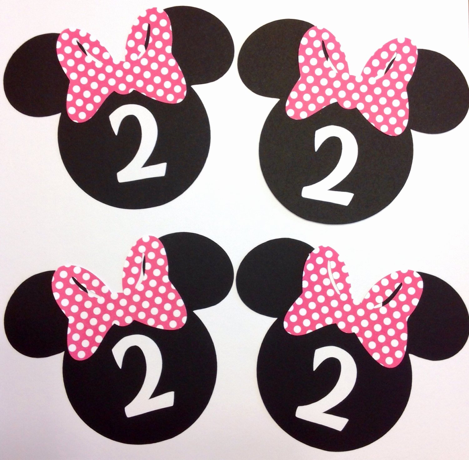 Mouse Cut Out Awesome Minnie Mouse Head Cut Outs Die Cut Customized with Age Set Of