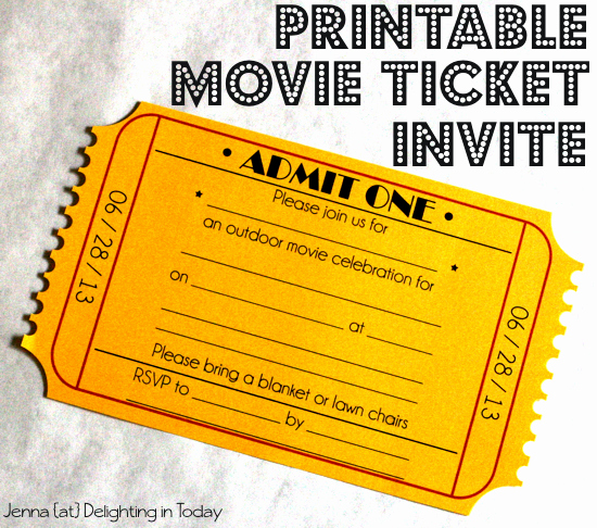 Movie Ticket Birthday Invitation Awesome Ticket Invitation On Pinterest