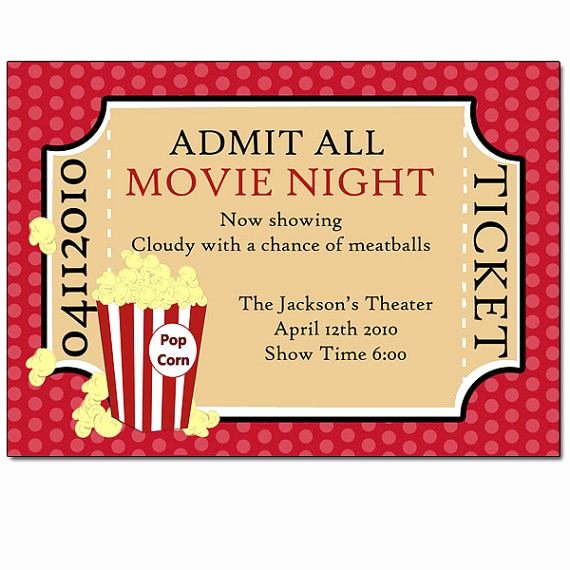 Movie Ticket Birthday Invitation Fresh Movie Ticket Invitation Party Ideas Pinterest