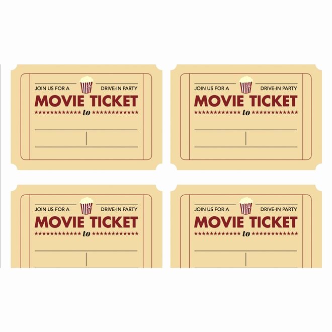 Movie Ticket Invitation Template Elegant Printable Movie Ticket Invitation From today S Parent