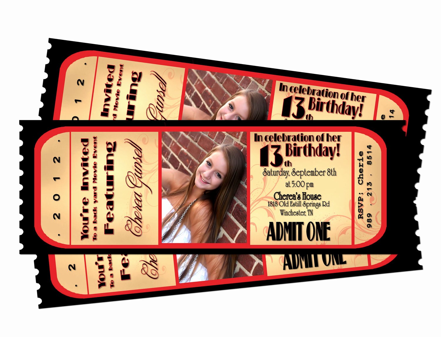 Movie Ticket Invitation Template Free Inspirational Movie Night Ticket Birthday Printable Invitation by Sarahmkey