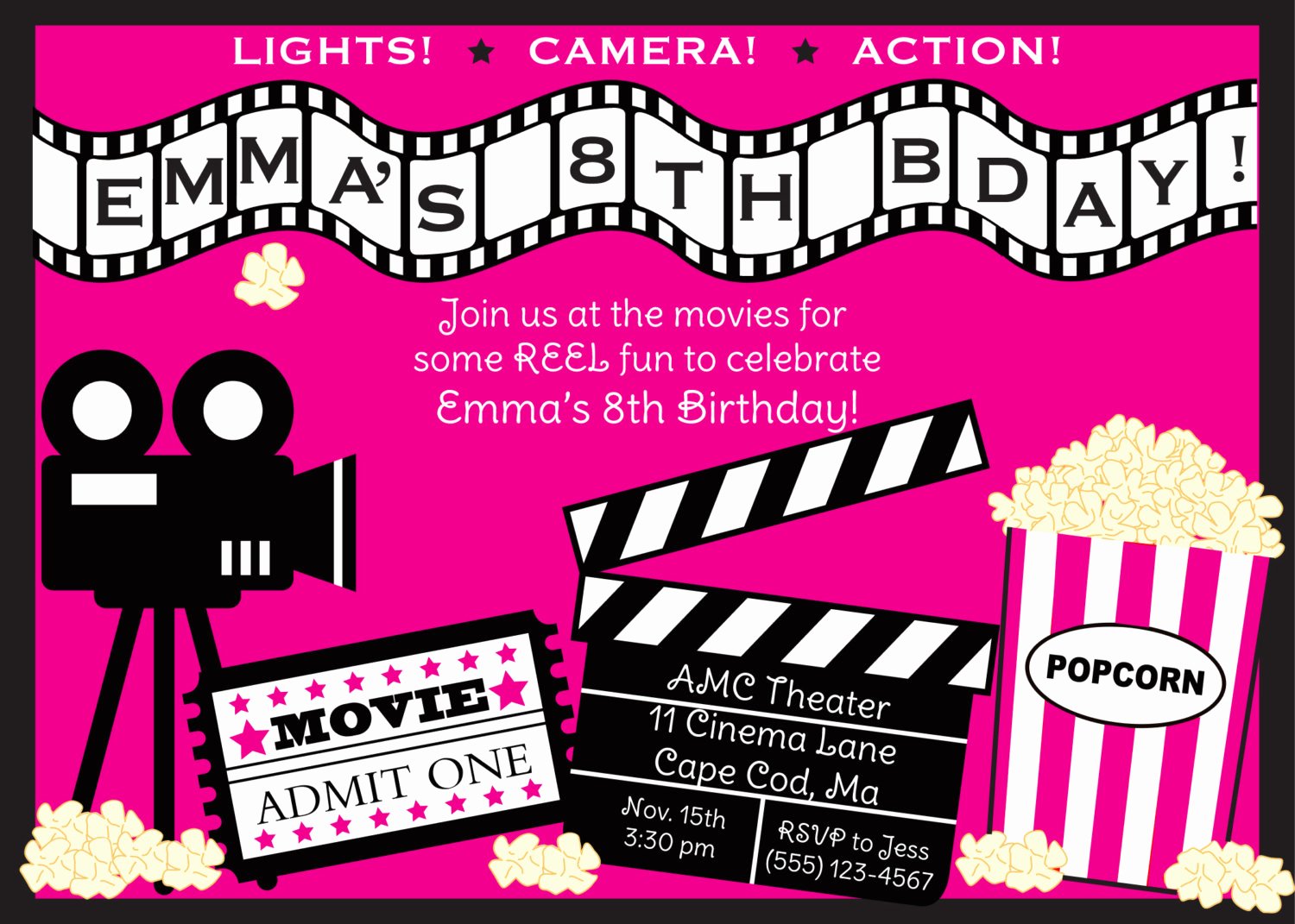 Movie Ticket Invitation Template Free Unique Movie Ticket Party Invitation Templates