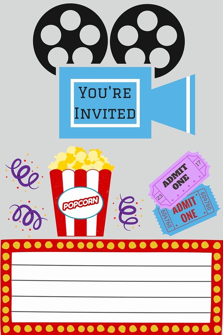 Movie Ticket Invitation Template Lovely Best 25 Movie Party Invitations Ideas On Pinterest