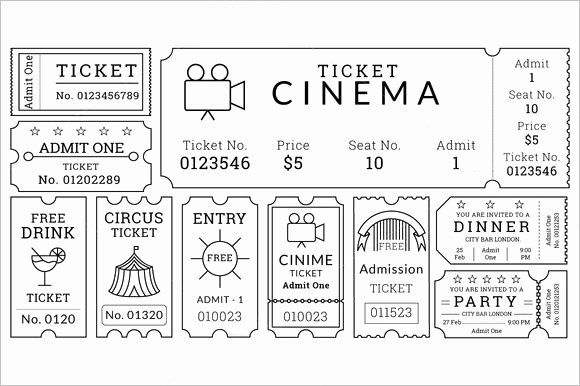 Movie Ticket Template Word Beautiful 30 Free Movie Ticket Templates Printable Word formats