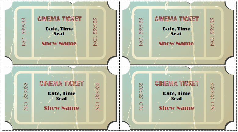 Movie Ticket Template Word Unique 6 Movie Ticket Templates to Design Customized Tickets