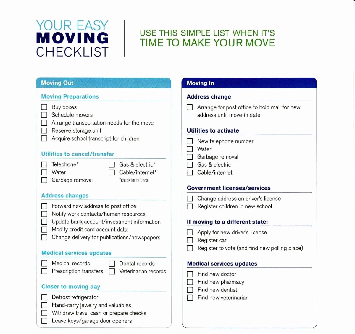 Moving Office Checklist Template Beautiful 5 Moving Checklist Templates – Word Templates