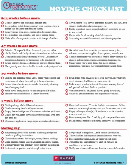 Moving Office Checklist Template Beautiful Smead organomics Planning Your Move Checklist