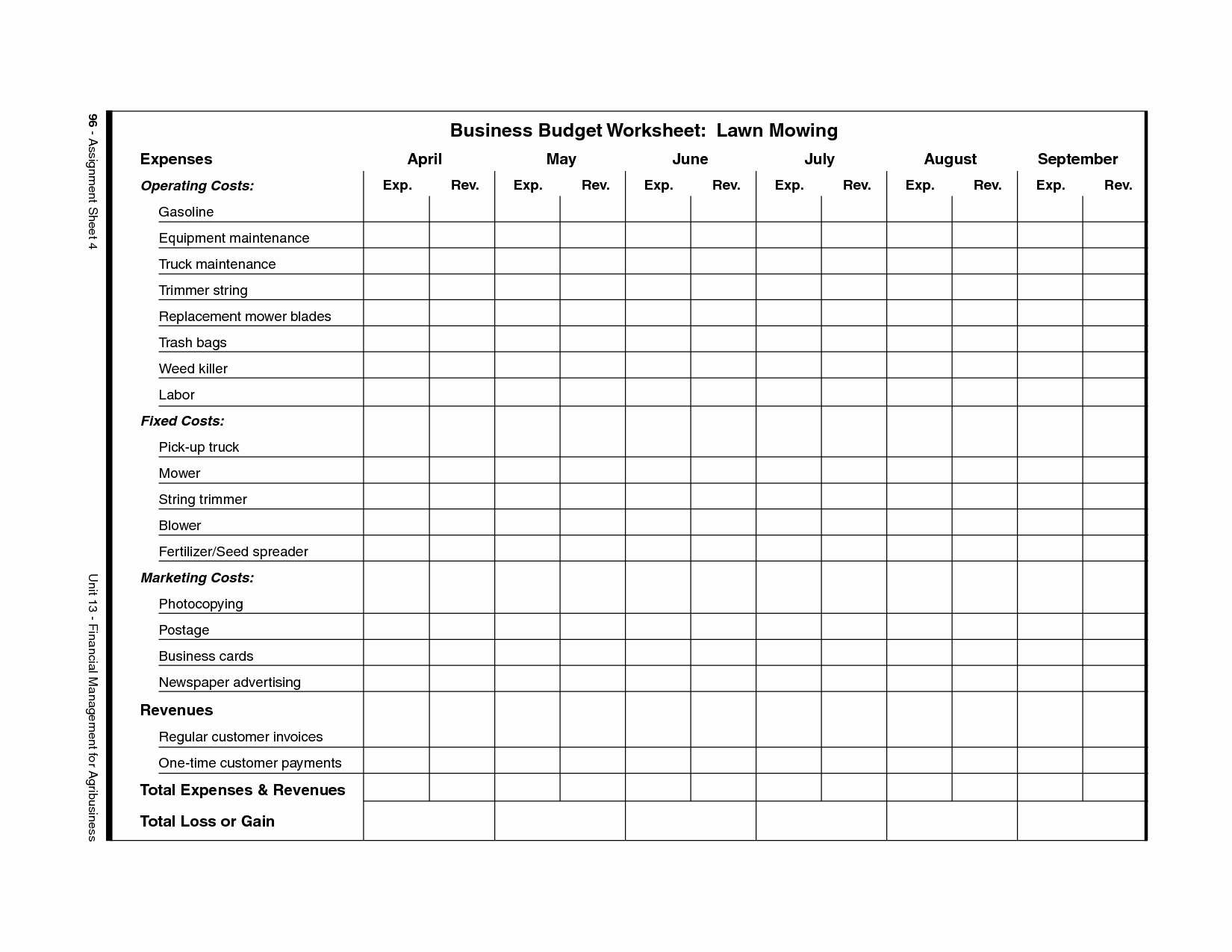 Mowing Schedule Template Fresh Lawn Mowing Business Plan