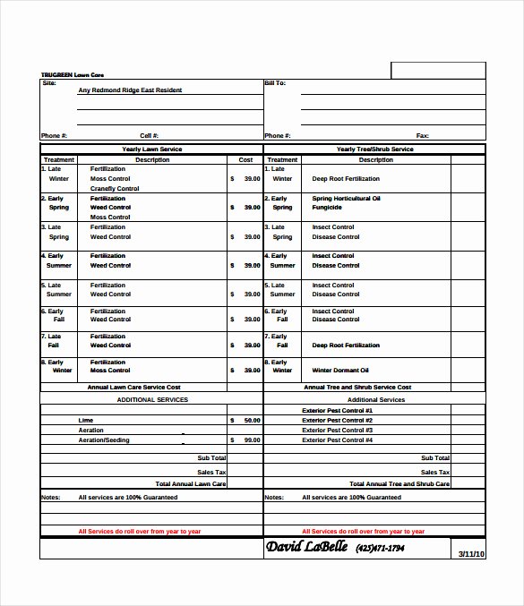 Mowing Schedule Template Inspirational Bid Sheet Template 14 Free Sample Example format