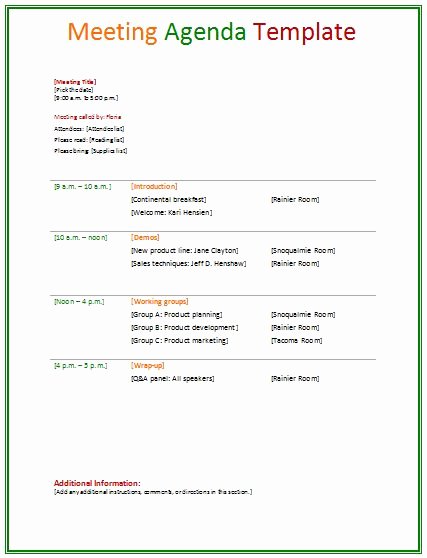 Ms Office Agenda Template Best Of Meeting Agenda Template Agendas